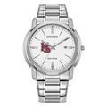 Men's Citizen Watch Silver Hampden-Sydney College Tigers Eco-Drive White Dial Stainless Steel