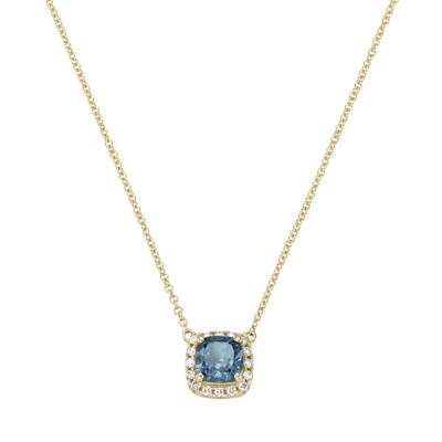 Luigi Merano - Collier Edelstein & Brillanten, Gold 585 Ketten 1 ct Blau Damen