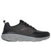 Skechers Men's Relaxed Fit: D'Lux Walker 2.0 - Steadyway Sneaker | Size 9.5 | Black/Charcoal | Textile/Synthetic | Vegan | Machine Washable