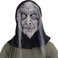 ASVIL Halloween Witch Mask Scary Evil Costume Head Masks Creepy Adult Party Cosplay Props(Grey)