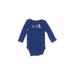 Just One You Made by Carter's Long Sleeve Onesie: Blue Bottoms - Size 9 Month