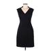 Banana Republic Casual Dress - Party V Neck Sleeveless: Black Solid Dresses - Women's Size 6