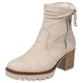 Winterstiefelette RIEKER Gr. 37, weiß (offwhite) Damen Schuhe Reißverschlussstiefeletten