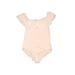 Little Black Bodysuit Bodysuit: Pink Print Tops - Women's Size Medium