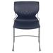 Flash Furniture Everleigh 661 lb. Capacity Full Back Stack Chair w/ Powder Coated Frame Plastic/Acrylic/ in Gray/Blue | Wayfair RUT-438-NY-GG