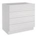 HomLux Hardwood Pre-Assembled Drawer Base Cabinet in Gray/White | 34.5 H x 36 W x 24 D in | Wayfair SD-4DB36-LC