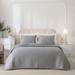 Everly Quinn Daygen Velvet Reversible 3 Piece Quilt Set Polyester/Polyfill/Velvet in Gray | King Quilt + 2 King Shams | Wayfair