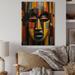 Red Barrel Studio® African Tribal Mask Kente II - African Tribal Print on Natural Pine Wood in Brown | 20 H x 10 W x 0.78 D in | Wayfair