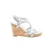 Aerosoles Wedges: Silver Print Shoes - Women's Size 7 1/2 - Open Toe