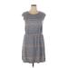 Sonoma Goods for Life Casual Dress - Mini Scoop Neck Sleeveless: Gray Print Dresses - Women's Size X-Large