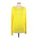 Calvin Klein Pullover Sweater: Yellow Tops - Women's Size Small