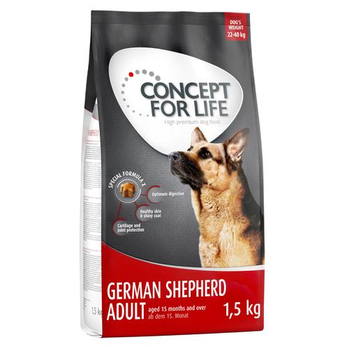 4 x 1 kg / 1.5 kg Concept for Life zum Sonderpreis! - 4 x 1,5 kg Deutscher Schäferhund