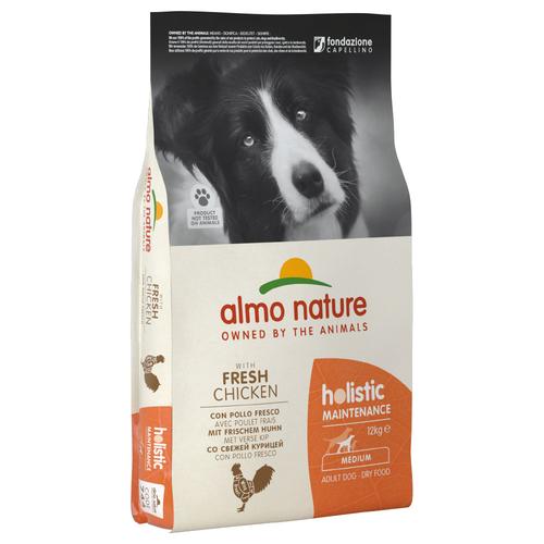 12kg Holistic: Adult Huhn & Reis Medium Almo Nature Hundefutter Trocken - 1kg gratis!