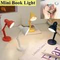 Mini lampada da tavolo a 8 colori con Clip Book Light LED pieghevole Home Room Computer Night Light