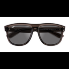 Unisex s aviator Transparent Dark Gray Acetate Prescription sunglasses - Eyebuydirect s Ray-Ban Boyfriend Reverse