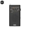 Mini AM FM Puntatore a banda intera Radio tascabile Radio portatile 2 batterie AA per la corsa di campeggio Radio analogica da viaggio