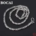 Collana in argento Sterling BOCAI S925 per donna uomo nuova moda spessa 4mm 5mm 6mm 7mm Twist-Chain Argentum Jewelry