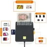 USB Smart Card Reader IC/ID EMV Card Reader for Bank Card SD/TF/SIM Card Reader for Windows 7 8 10
