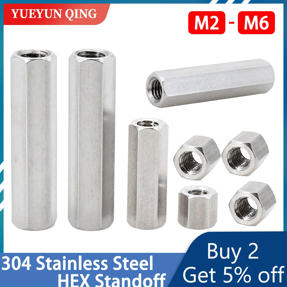 M2 M2,5 M3 M4 M5 M6 Sechskantsäulen 304 Edelstahl Motherboard Abstandsbolzen Sechskantplatine Rackabstand Schraubenbolzen Abstandshalter