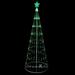 9' Green LED Lighted Christmas Tree Show Cone Outdoor Decor