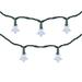 10-Count Pure White LED Star Christmas Light Set 4ft Green Wire - 4'