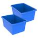 Storex Medium Classroom Storage Bin, Blue, Pack of 2