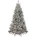 6.5' Pre-Lit Flocked Madison Pine Medium Artificial Christmas Tree Clear Lights