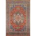 Orange Geometric Heriz Serapi Oriental Area Rug Handmade Wool Carpet - 9'0" X 12'0"