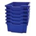 Gratnells Deep F2 Tray, Royal Blue, 12.3" x 16.8" x 5.9", Heavy Duty School, Industrial & Utility Bins, Pack of 6