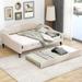 Full Size Tufted Upholstered Daybed with Twin Size Trundle