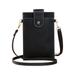 SHENGXINY Crossbody Bag For Woman Clearance Touchscreen Phone Purse Crossbody For Women Cellphone Crossbody With Shoulder Strap Crossbody Phone Wallet Case With Clear Window Up To 6.7in Phone Black