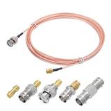 RG316 Coaxial Cables SMA Male to BNC Male with Adapter Low Loss RF Coaxial Cable 10FT Orange 1Pcs