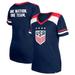 Women's 5th & Ocean by New Era Navy USWNT Athleisure V-Neck T-Shirt