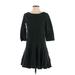Maeve Casual Dress - A-Line Crew Neck 3/4 sleeves: Green Print Dresses - Women's Size Small
