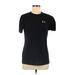 Under Armour Active T-Shirt: Black Polka Dots Activewear - Women's Size Medium