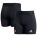 Women's adidas Black Louisville Cardinals Sideline Alphaskin Tight Shorts