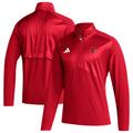 Men's adidas Red Louisville Cardinals Sideline Woven Quarter-Zip Pullover Top