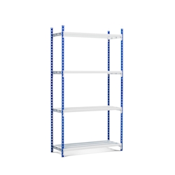 PROREGAL Fachbodenregal MAXIMUS Pro | Grundregal | HxBxT 200x125x50cm | 4 Ebenen | offener Fachboden | Fachlast 248kg | Lichtblau/Lichtgrau Image