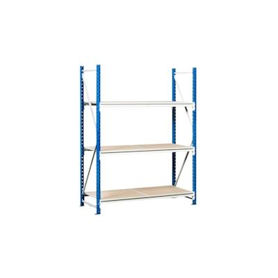 PROREGAL Weitspannregal MAXIMUS | Grundregal | HxBxT 250x225x80cm | 6 Ebenen | Spanplatten-Fachboden | Fachlast 375kg | Lichtblau/Lichtgrau Image