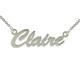 Large Solid 9ct White Gold Script Style Personalised Name Necklace With 20" (51cm) Trace Chain In Presentation Gift Box - ANY NAME MADE (See Description)