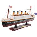 NAUTIMALL RMS Titanic Model Wooden Cruise Ship Model 14" Fully Assembled Display Nautical Home Decoration (Small (14"))