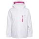 Trespass Girls Ski Jacket Waterproof Lightly Padded with Detachable Hood Chic - White 9/10