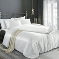 Ersmak 6 Pieces Satin Duvet Cover King Size Luxury Silky Bedding Duvet Cover Set with 1 Soft Duvet Cover, 4 King Pillowcases and 1 Body Pillowcase, Ivory White