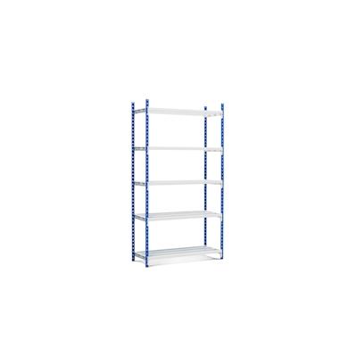 PROREGAL Fachbodenregal MAXIMUS Pro | Grundregal | HxBxT 300x150x80cm | 5 Ebenen | offener Fachboden | Fachlast 236kg | Lichtblau/Lichtgrau Image