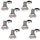 LITECRAFT Pack of 8 Fire Rated Fixed GU10 Downlights Brushed Chrome Home Lighting