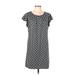 Top It Off Casual Dress - Mini Scoop Neck Short sleeves: Black Dresses - Women's Size Large