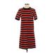 J.Crew Casual Dress - Shift Mock Short sleeves: Red Print Dresses - Women's Size Small