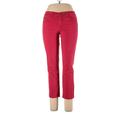 CALVIN KLEIN JEANS Jeans - Mid/Reg Rise Skinny Leg Denim: Red Bottoms - Women's Size 10 - Dark Wash