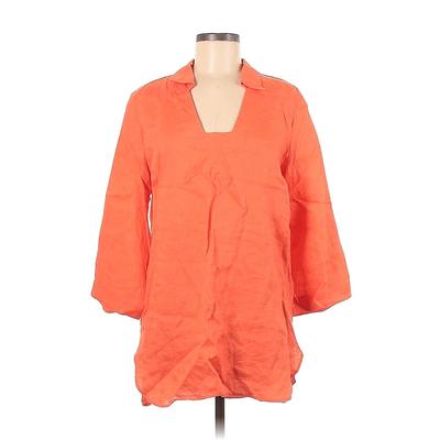 Soft Surroundings 3/4 Sleeve Blouse: Orange Tops - Women's Size Large