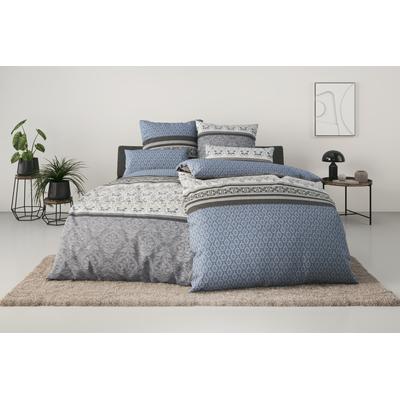 Bettwäsche HOME AFFAIRE "Cremona", blau, B/L: 135cm x 200cm, , Linon, B/L: 80cm x 40cm, Linon, Obermaterial: 100% Baumwolle, Bettwäsche, romantische Bettwäsche in verschiedenen Qualitäten, ab Gr. 135x200 cm Image